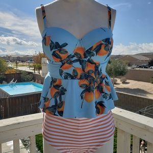 2 piece high waisted swim suit